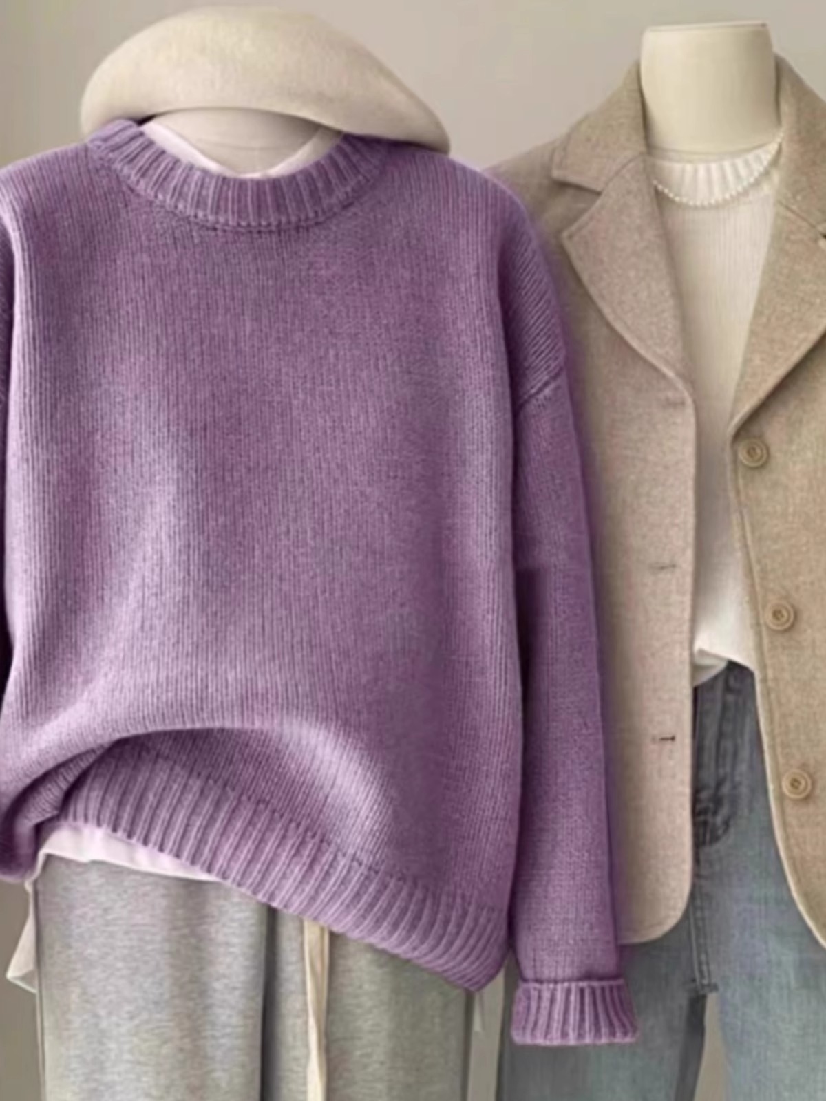 Women's 100% Cashmere Crewneck Sweater Soft Lightweight Luxury Knit