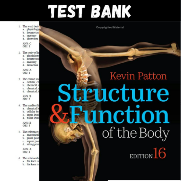 Structure & Function of the Body 16th Edition Kevin T. Patto | Inspire ...