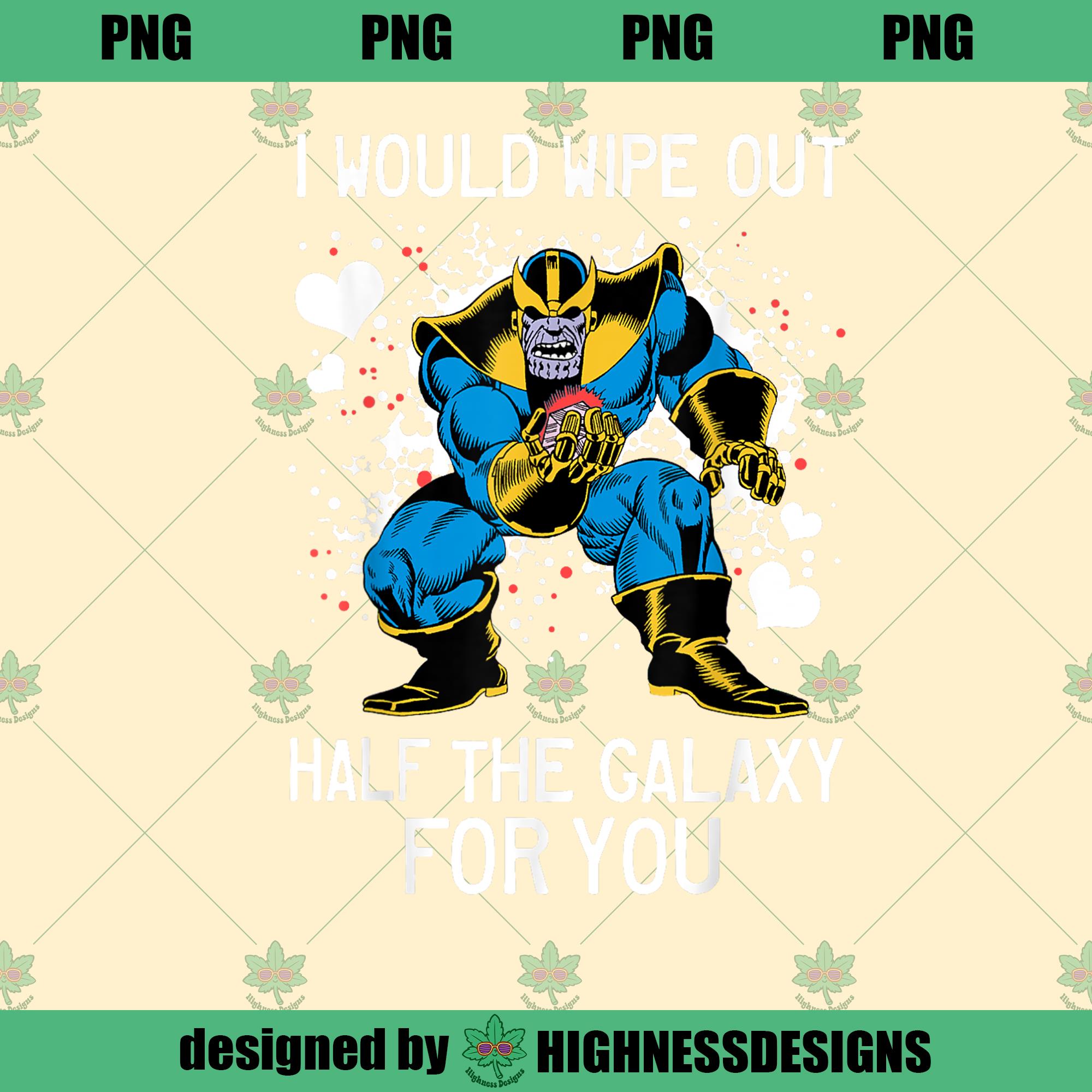 Marvel Thanos Half The Galaxy Valentine Graphic PNG Downloa | Inspire Uplift