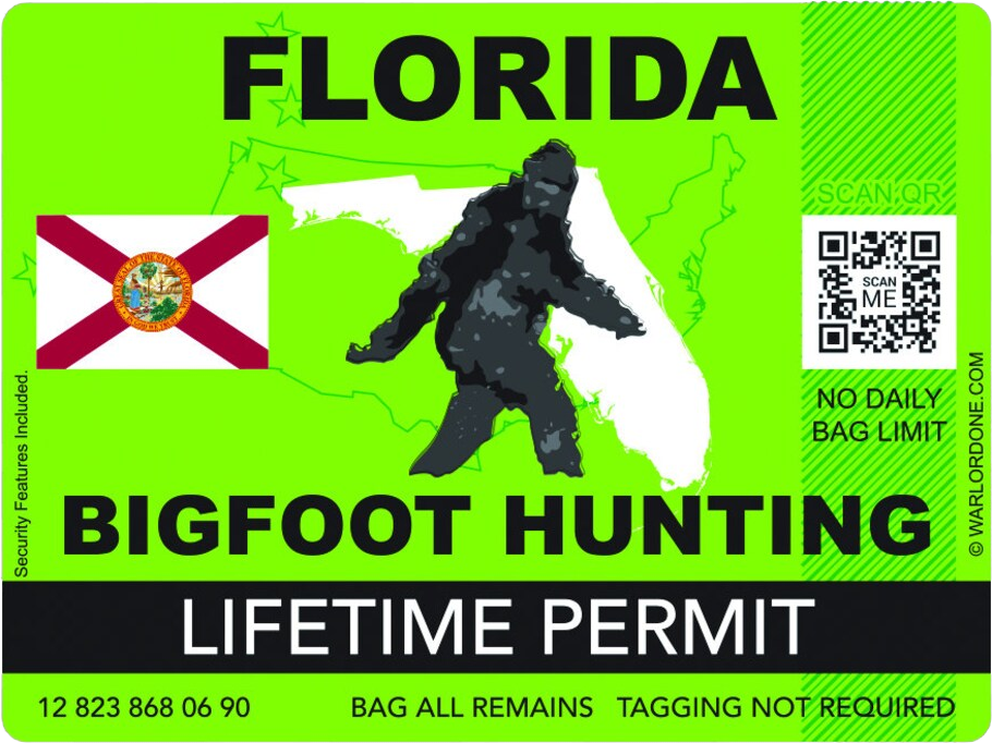 Michigan Bigfoot Hunting Permit Sticker Die Cut Decal Sasquatch Lifetime Vinyl Made In USA - Foto 4