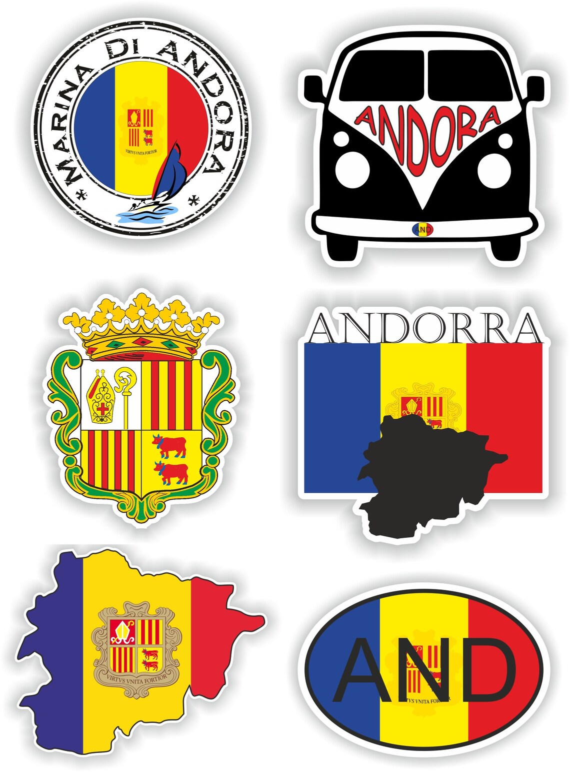Andora Set of Stickers for Laptop Book Water Bottle Fridge G | Inspire ...