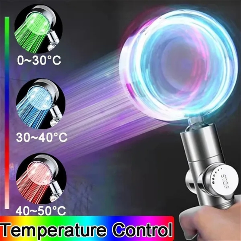 LED Shower Head Automatic Color Changing Filter | Inspire Uplift
