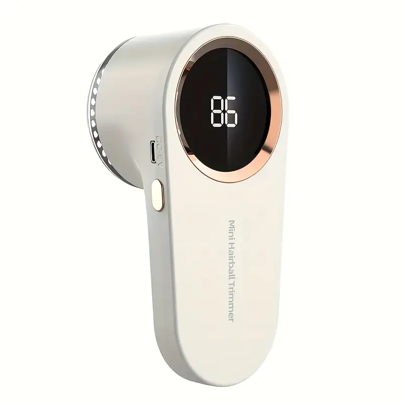 Rechargeable Fabric Shaver, Portable Hair Removal Ball, Clothing Trimmer with Digital Display, Adjustable Modes