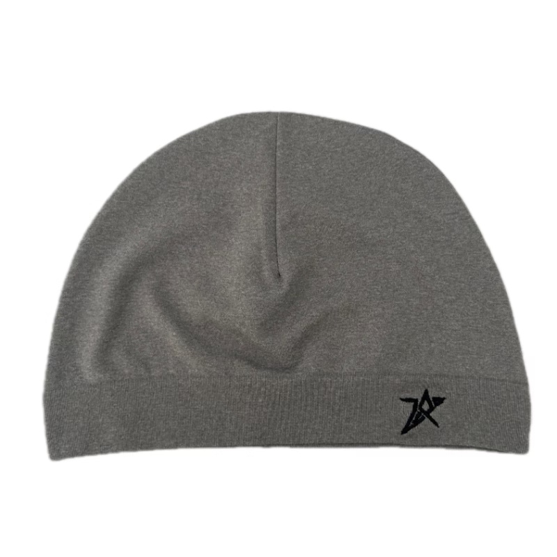 Soft Breathable Stretch Hat for Men Women, Star Embroidered Skull Cap, Outdoor Sports Hiking Running Cycling All Season