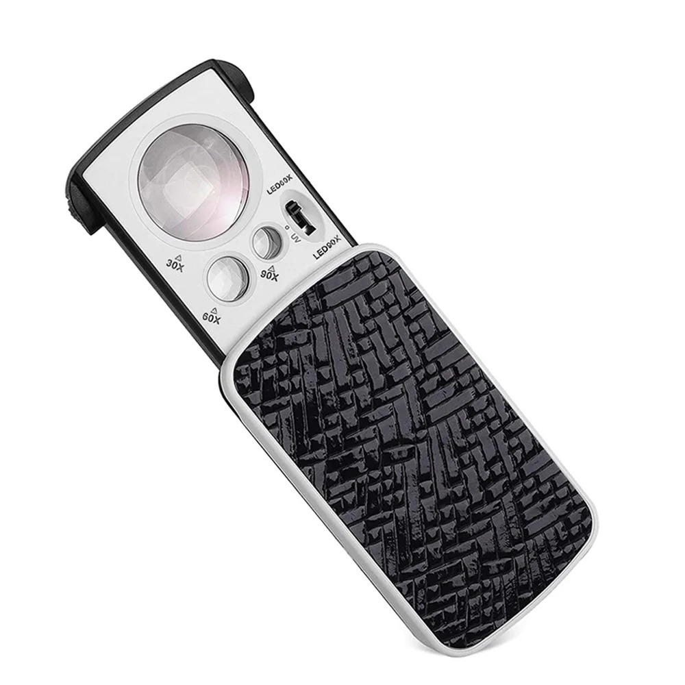 Jeweler's Magnifying Glass Foldable Loupe With LED Light For Jewelry, Watches, Coins