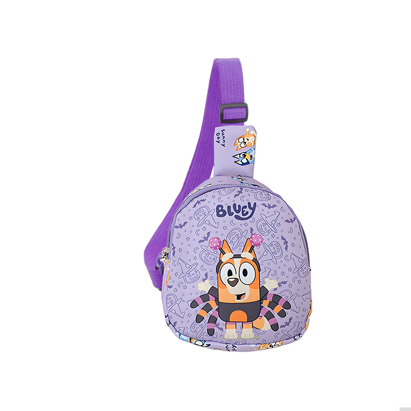 Children Bluey and Bingo Anime Backpack, Cartoon Figure Messenger Bag, Birthday Gift Shoulder Bag