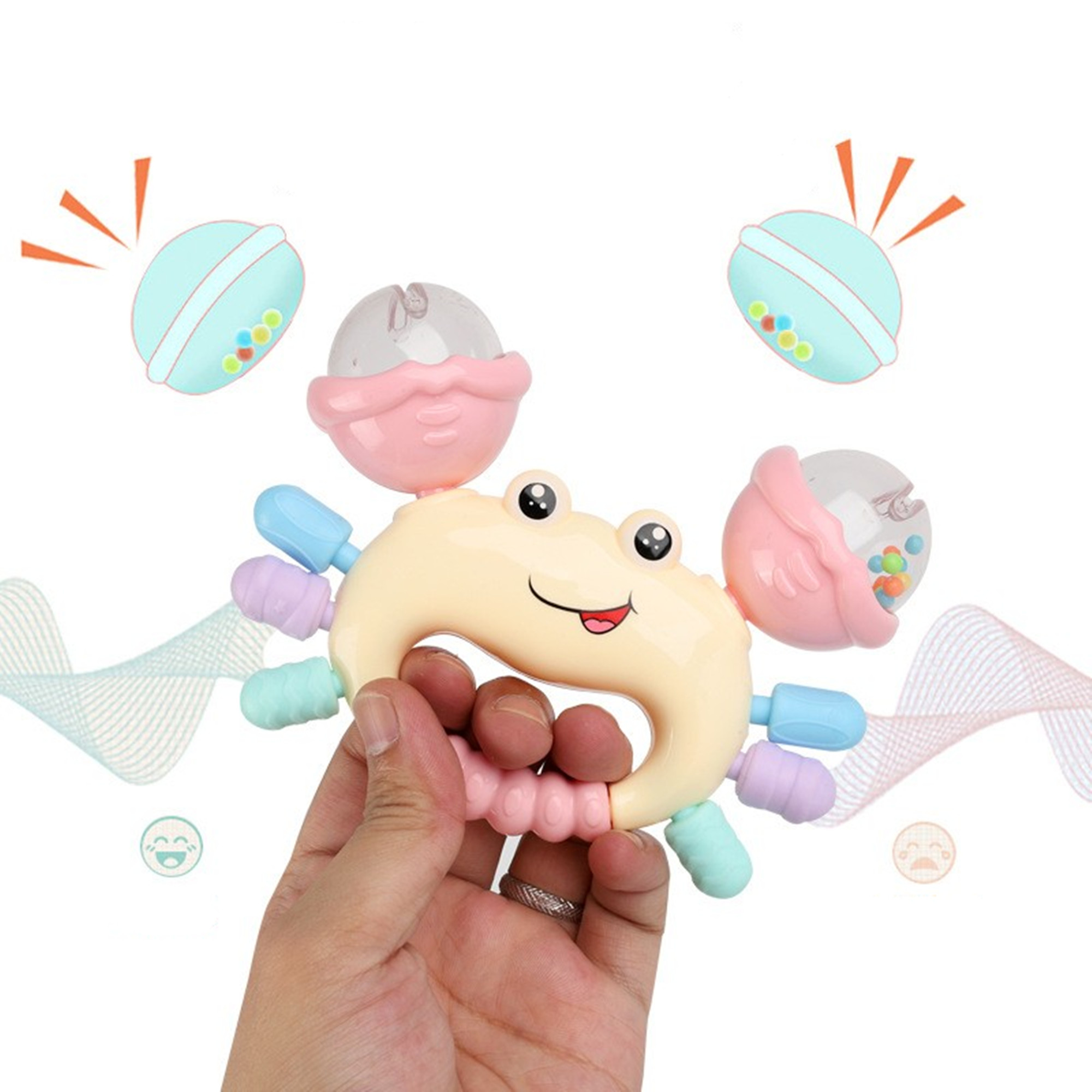 Early Development Crab Rattle Toy for Babies - Teether | Inspire Uplift