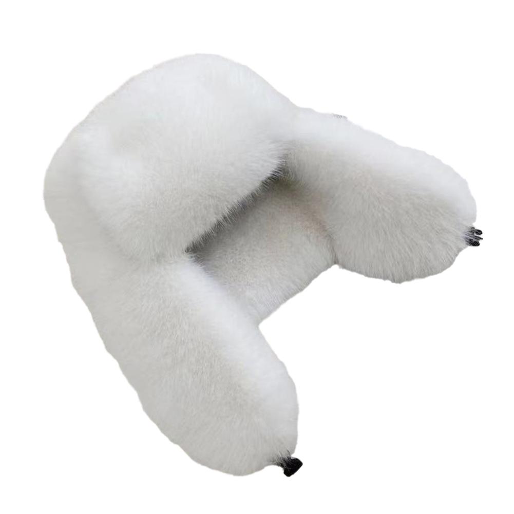Windproof Warm Earmuffs, Faux Fur Bomber Hat for Men and Women, Thickened Russian Earflap Protection Cap