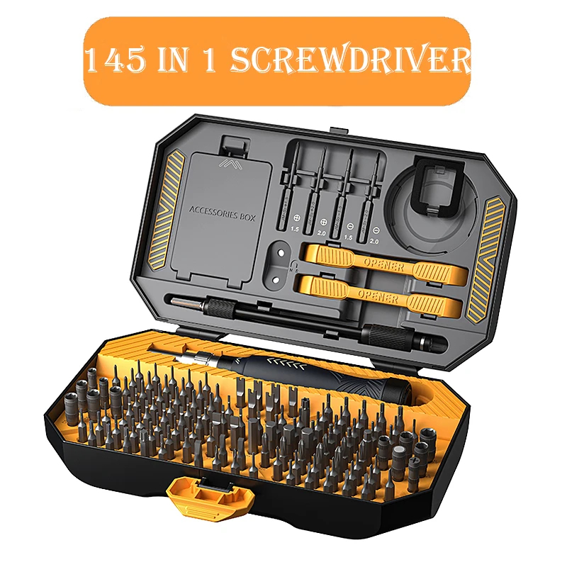Professional Electronics Repair Hand Tool Kit, Precision Screwdriver Set with Magnetic Bits