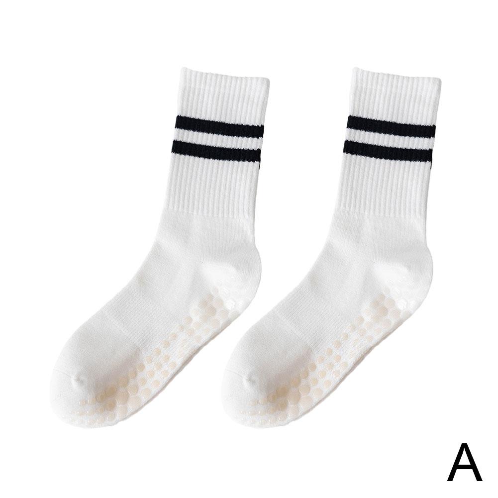 Non-slip Silicone Sports Socks, Cotton Mid-tube Bottom, Indoor Fitness Yoga Dance Pilates Gym Socks