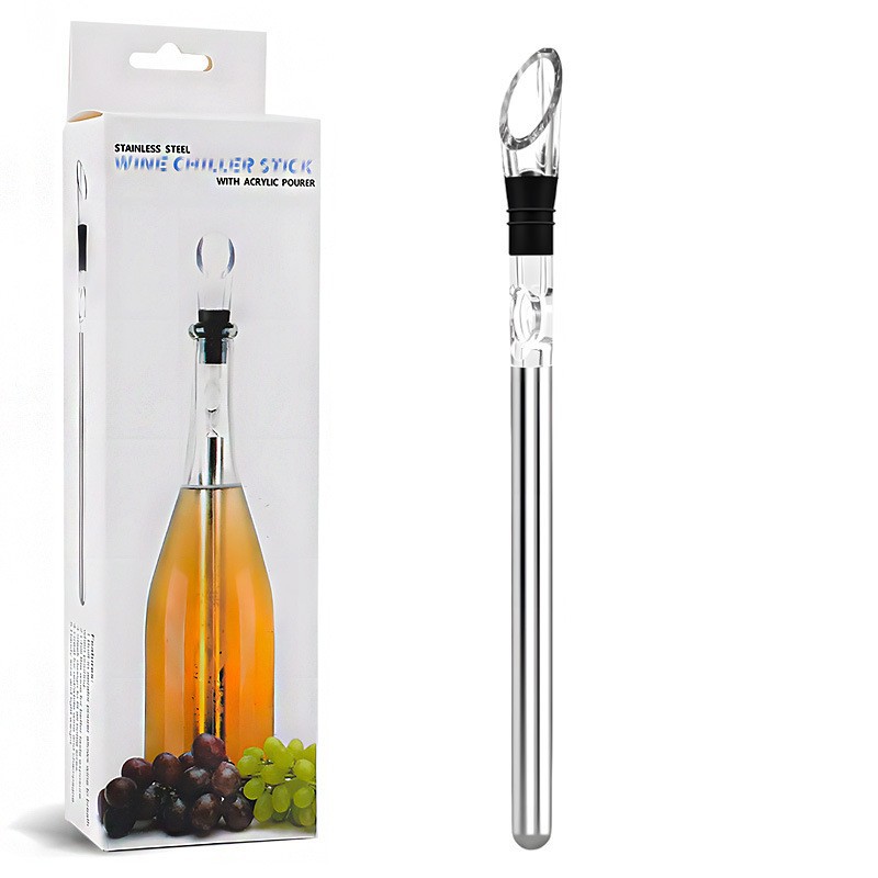 Wine Cooler, Stainless Steel Wine Cooling Stick, Bar Pourer, Beer Chiller Stick