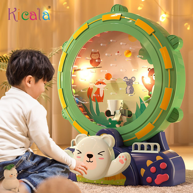 Interactive Bean Ball Game Machine, Educational Toys with Lighting Scoring, Parent-Child Puzzle Game Gift for Boys