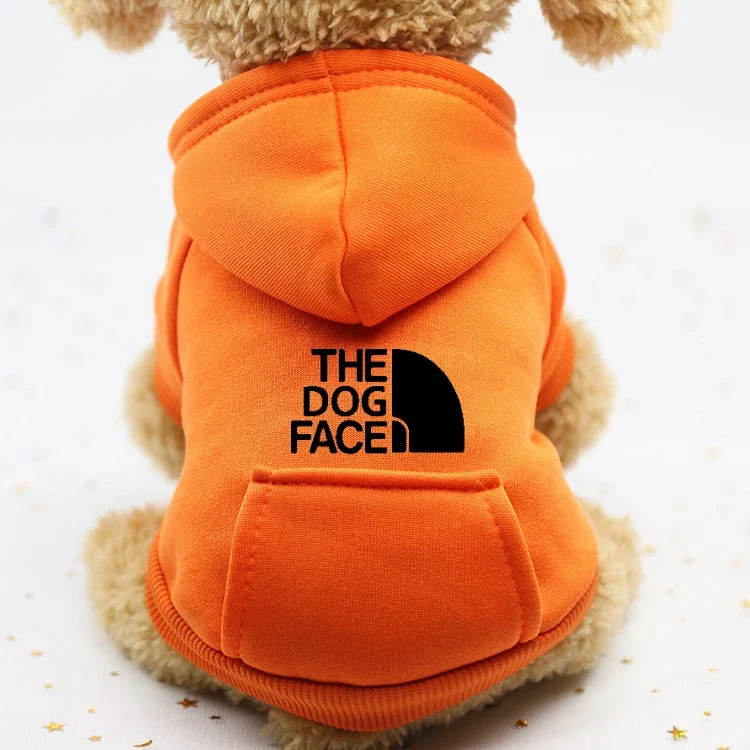 Pet Clothes for Dogs and Cats, Autumn and Winter Sweater with Cowboy Pocket, Two-Legged Sports Wind Protection