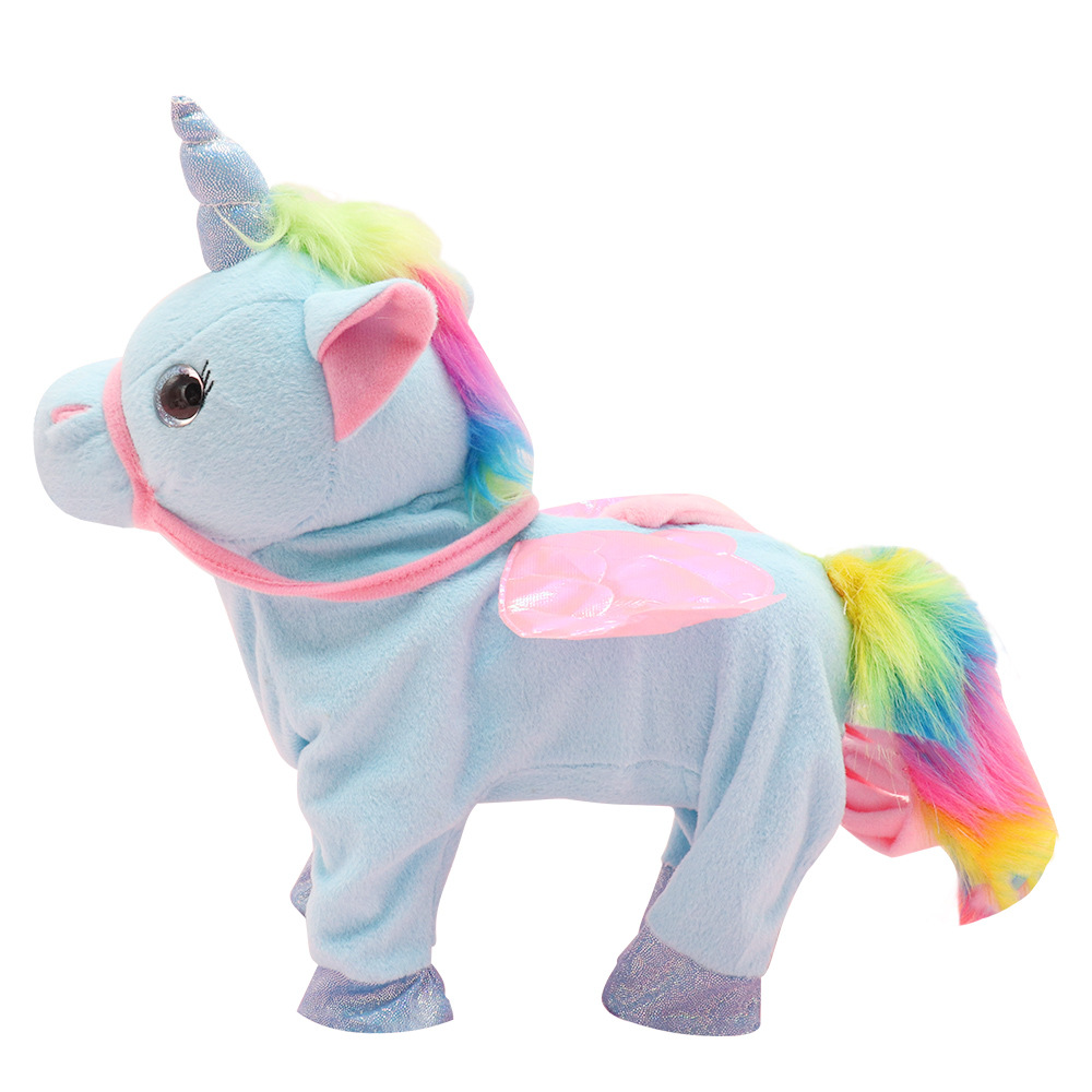 Walking Talking Plush Electric Unicorn Alpaca Toy for Kids, Cute Plush Children's Gifts with Music