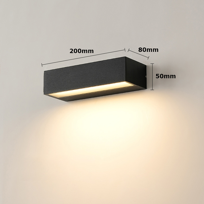 Porch Sign Lighting, Aluminum Lamp Outdoor Waterproof Strip Wall Lights for Courtyard and Garden Decor Light Fixture