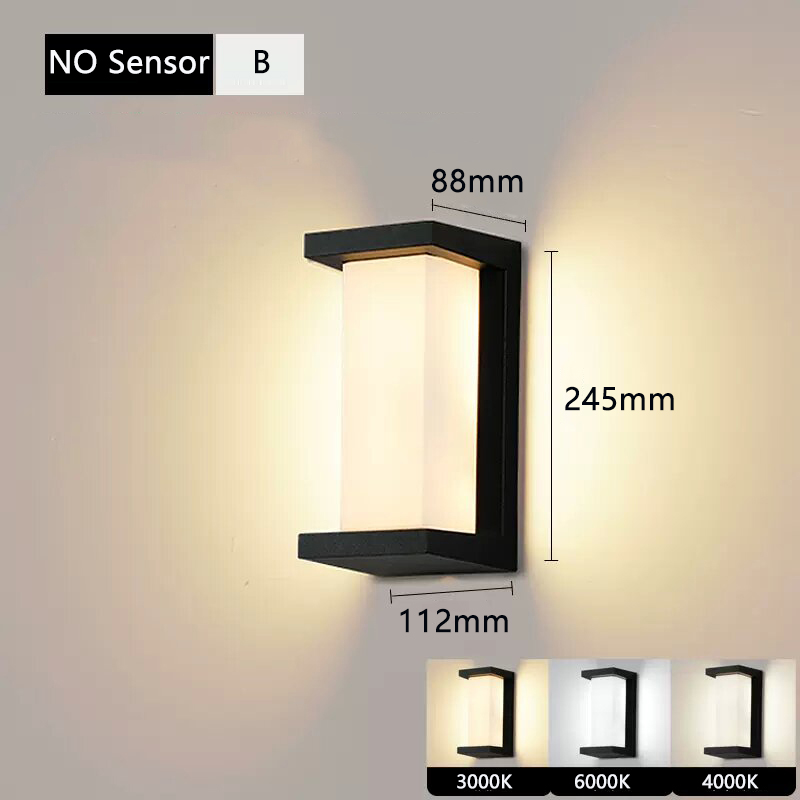 Motion Sensor Led Outdoor Lighting, Waterproof Outdoor Wall Lamp, Porch Lights for Garden and Balcony