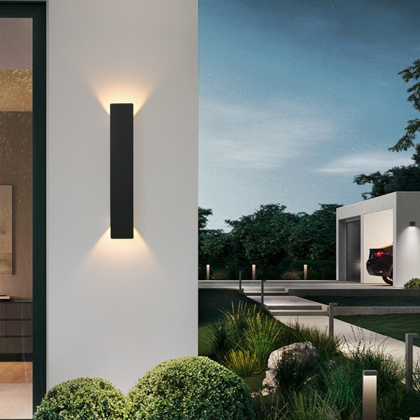 LED Wall Light, Waterproof Outdoor Up Down Wall Lamp, Aluminum Decorated Wall Sconce