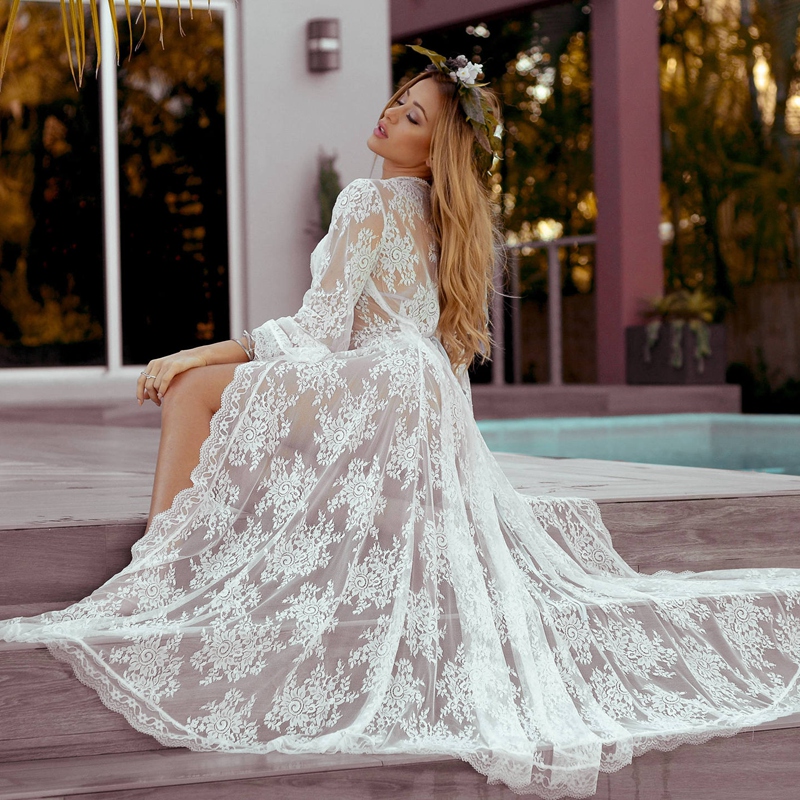 chinese dress ladies Lace Bridal Cape with Sleeves – Sequins and Flowers – Married in the Morning