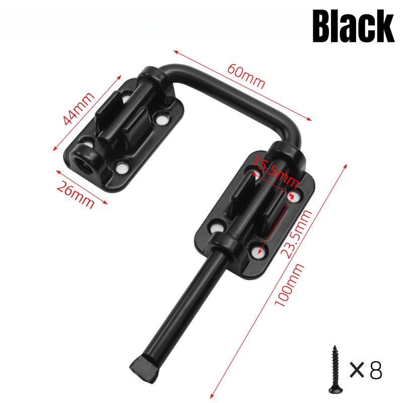 Patio Sliding Door Loop Locks, Zinc Alloy Door Latch Lock, Universal Doors Bolt, Gate Lock Hardware
