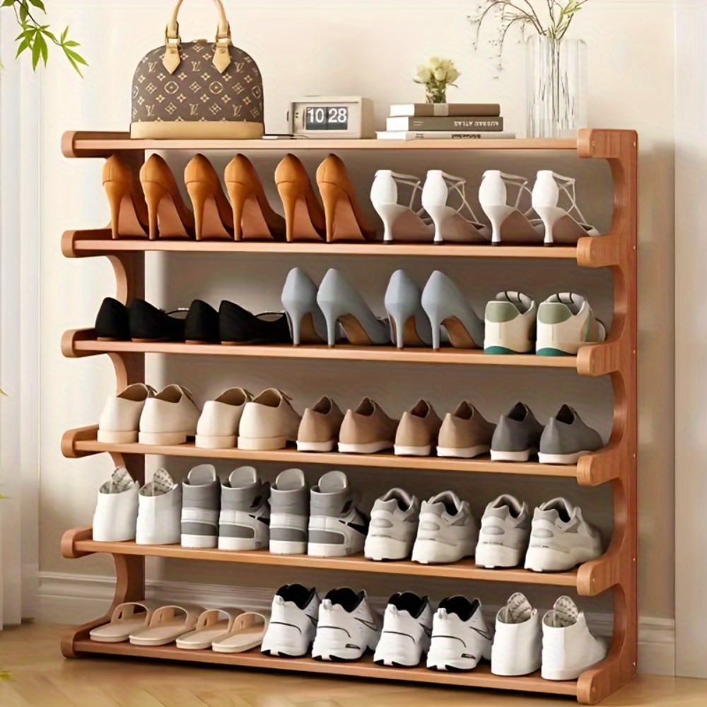 Simple Shoe Storage Rack, Multifunctional Bamboo Cabinet | Inspire Uplift