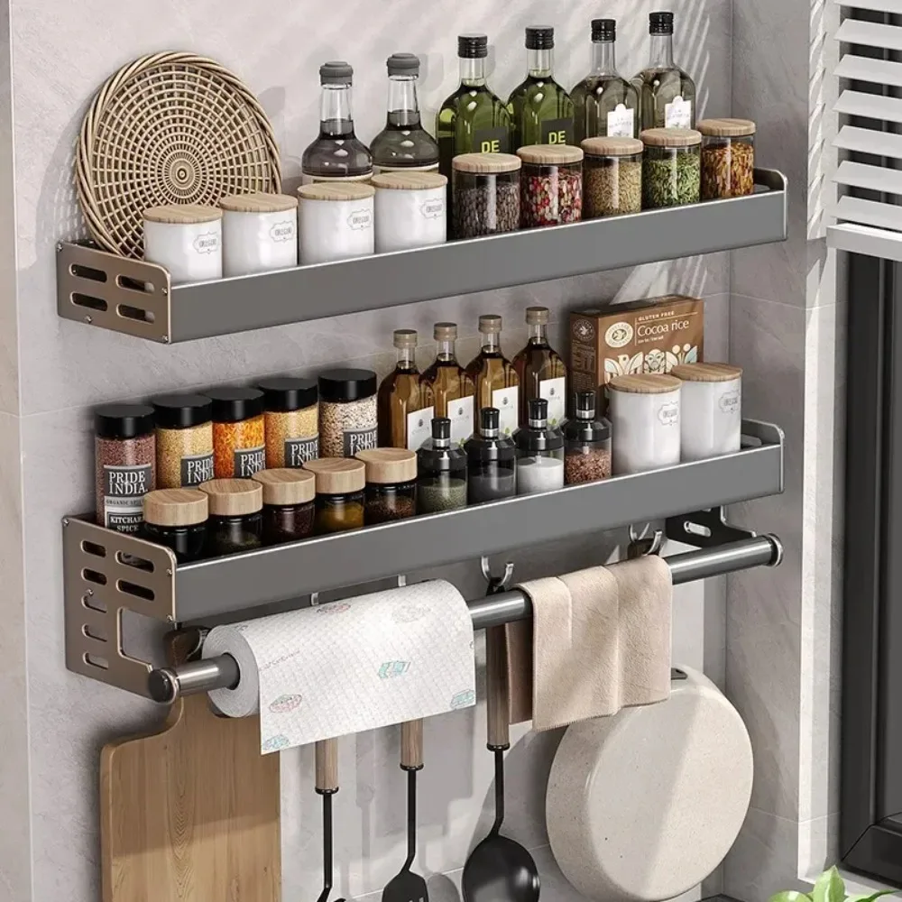Kitchen Powder Rack Multifunctional Kitchen Storage Rack for Seasoning and Knife | Inspire ...