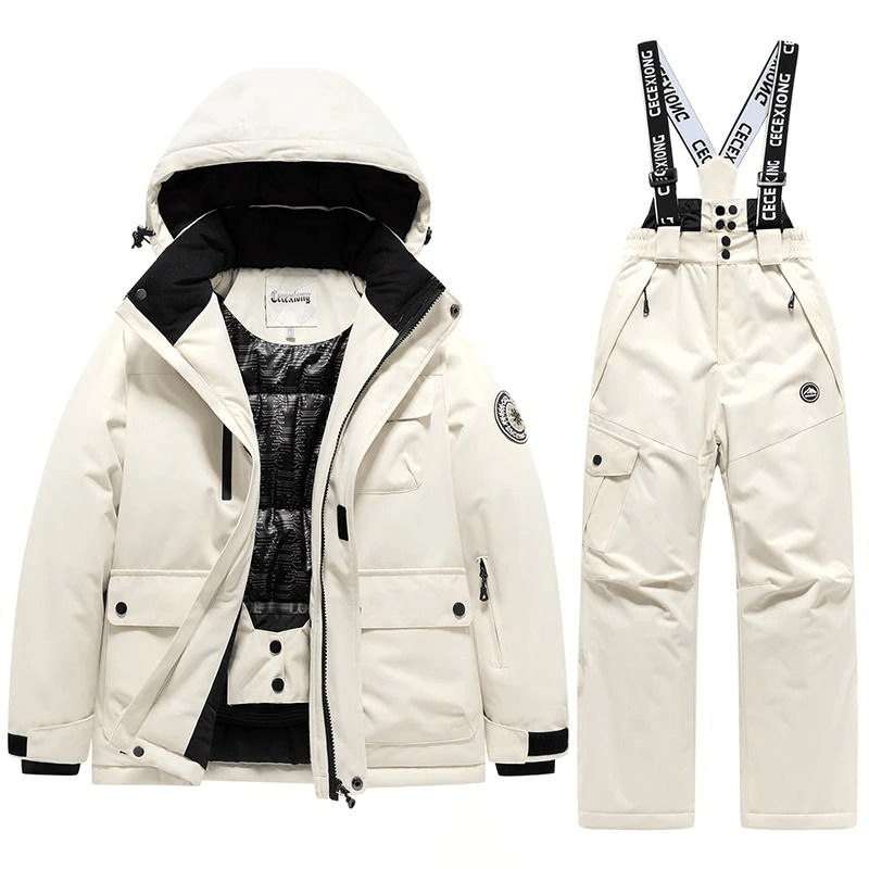 Kids Waterproof Ski Set, Insulated Winter Gear for Snow Sports