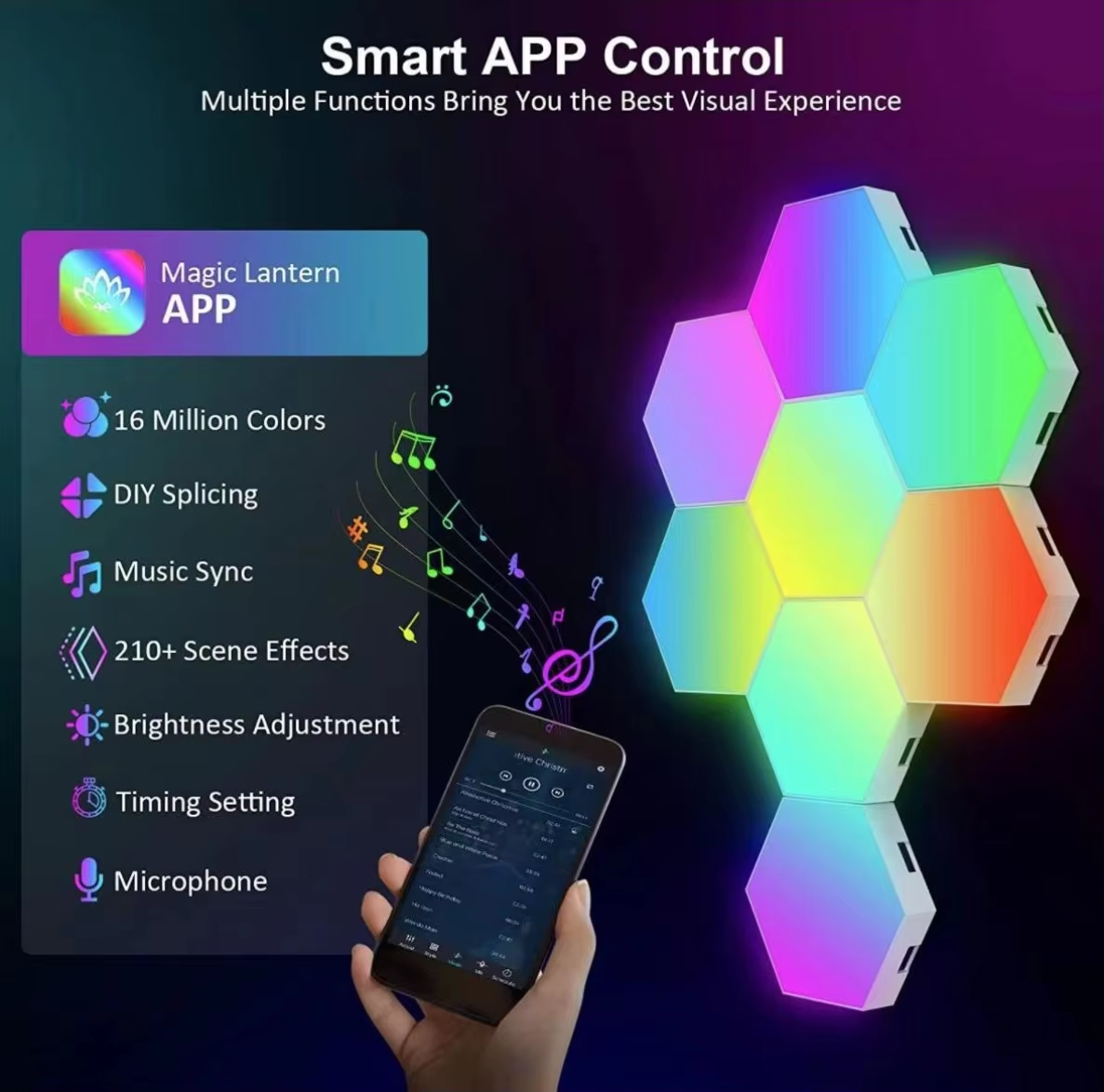 Color-changing Wall Lamp, Ambient Night Light, APP Control | Inspire Uplift