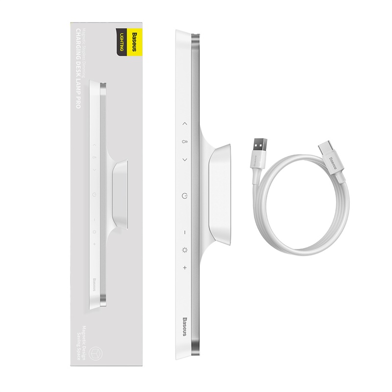 Rechargeable LED Baseus Desk Light, Magnetic Hanging Table Lamp, Stepless Dimming Desk Lamp, Eye Protection for Study an
