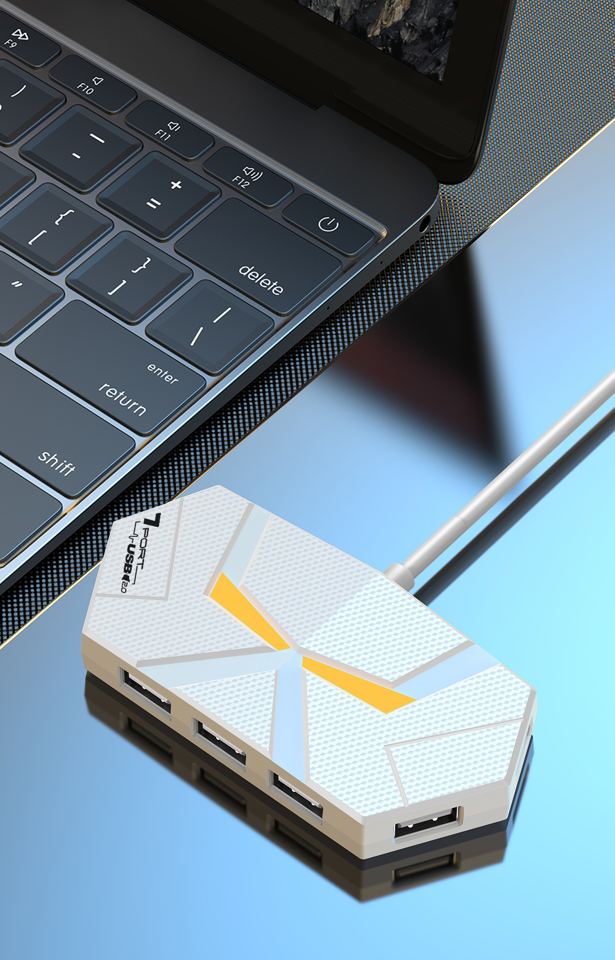 Laptop Expansion Splitter TYPE-C, Connect Hard Drive for Stable Data Transfer