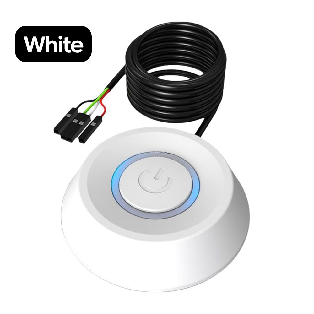LED Lights Computer Power Switch, External Start Power On/Off Button, PC Motherboard Extension Cable for Home Use