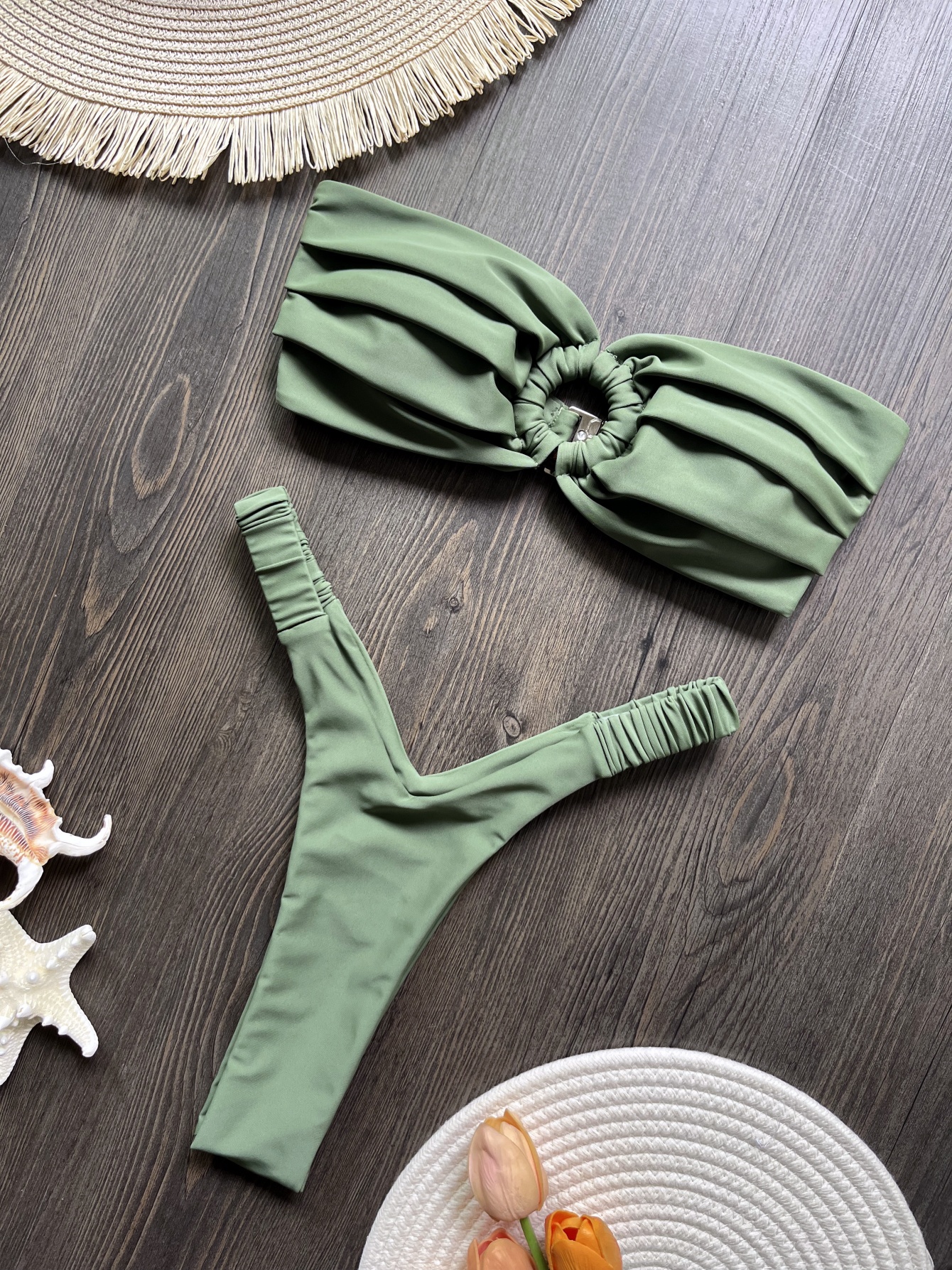 Brazilian Bikini Set, Female Swimwear Thong Biquini Swimming Suits Beachwear