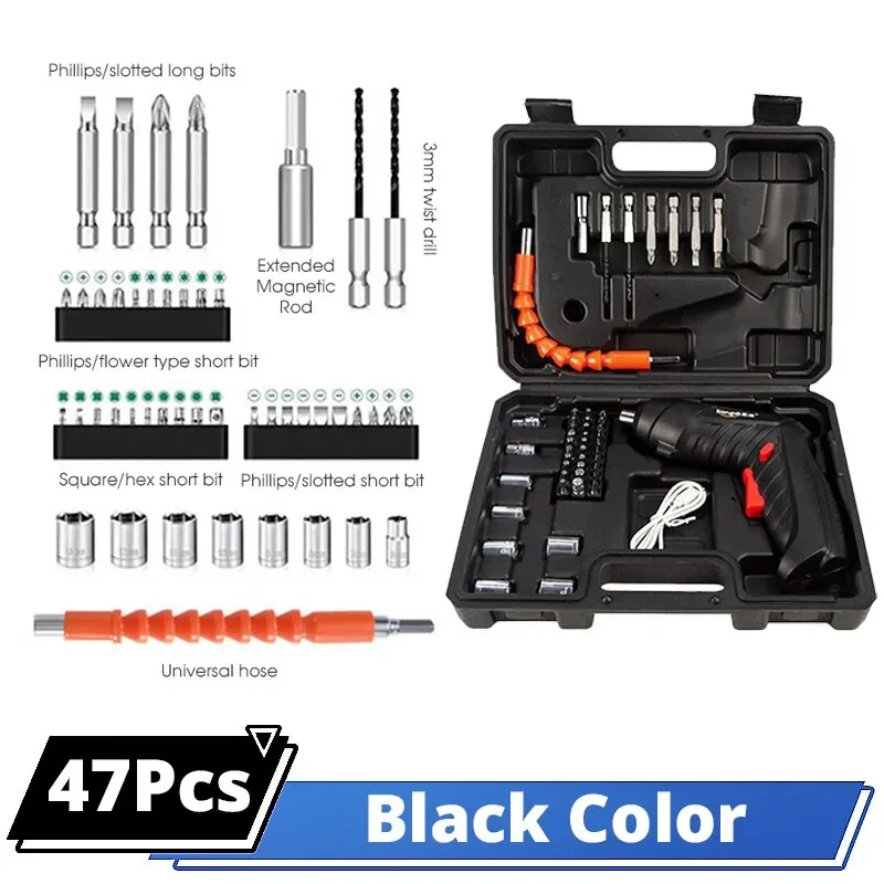 Cordless Electric Screwdriver, Battery Powered, Portable for Household Maintenance
