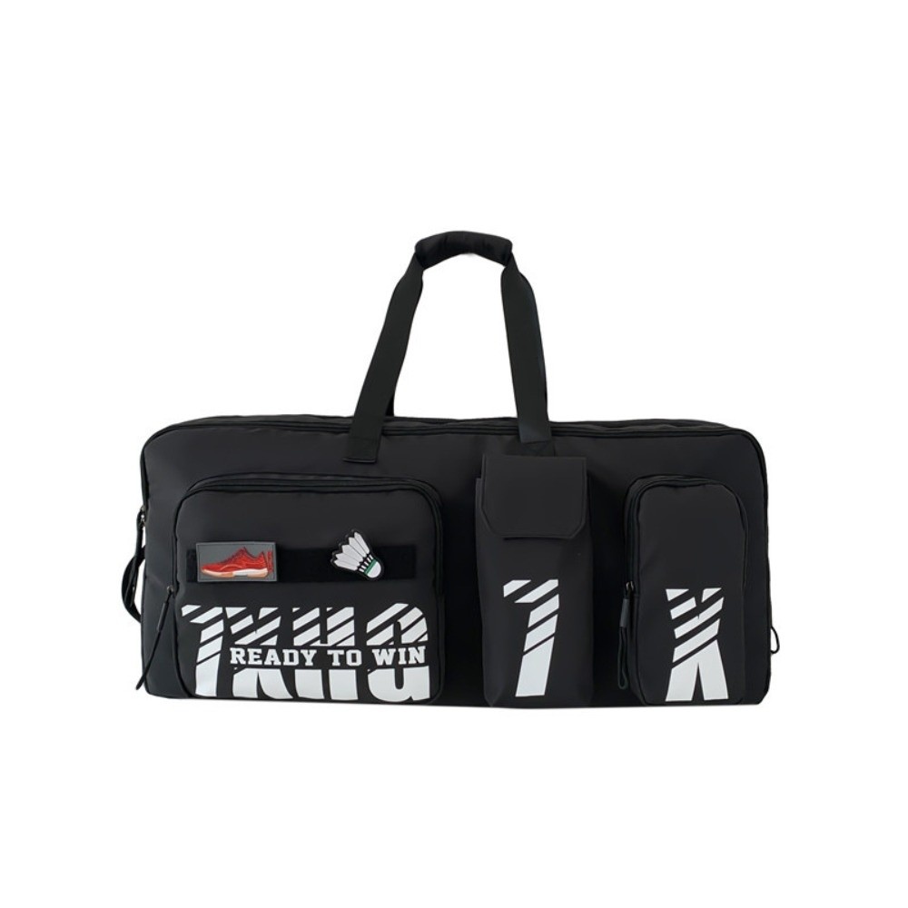Waterproof Tennis Shoulder Bag, Multifunctional Large Capacity Badminton Racket Handbag with Shoes Compartment