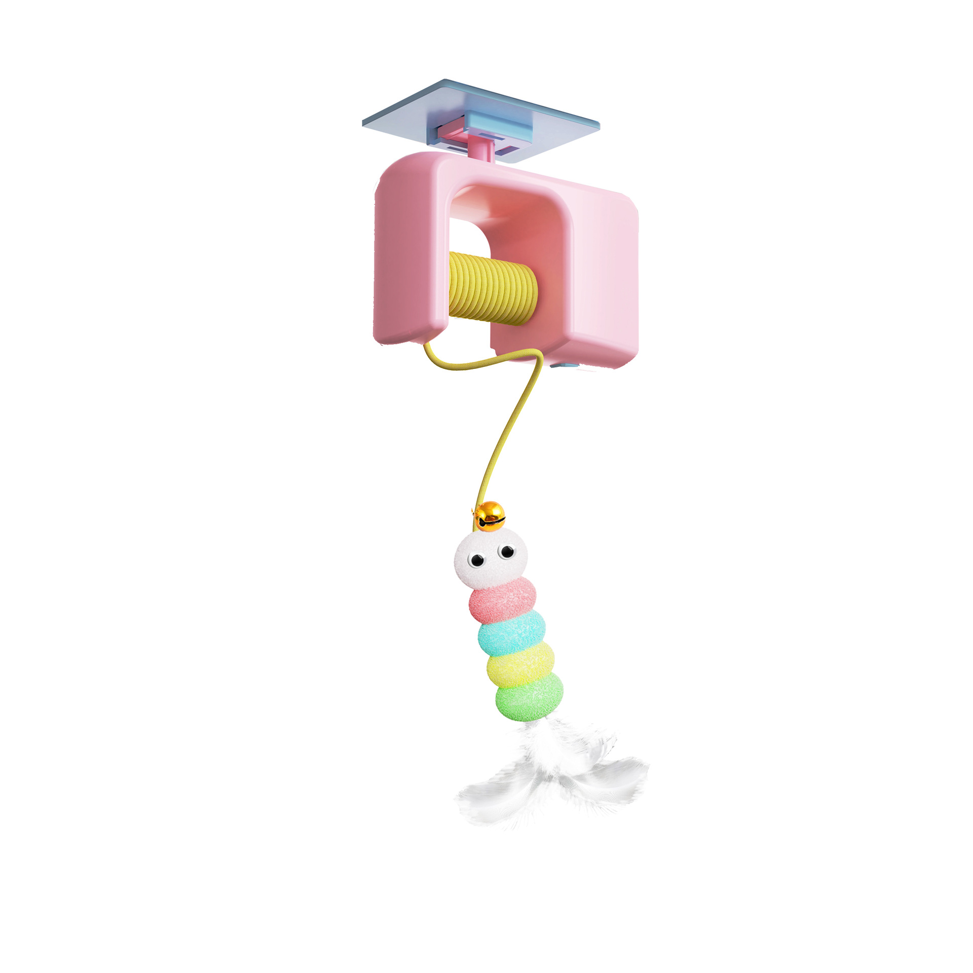 Interactive Cat Toys for Indoor Cats, Flying Bird, Hanging Automatic Caterpillar Self-Playing Pet Chasing Toy
