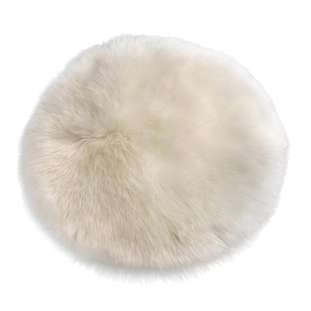 Washable Faux Fur Rug, Soft Sheepskin Fluffy Mat for Bedroom & Living Room