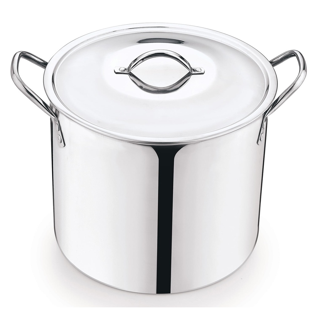 Stainless Steel Stock Pot with Metal Lid, Stay Cool Handles | Inspire ...