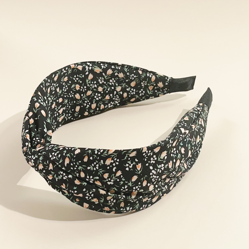 Wide Bands Hair Hoop, Bohemian Floral Cross Headband, Vintage Fabric Flower Print, Summer Accessory for Women, Styling