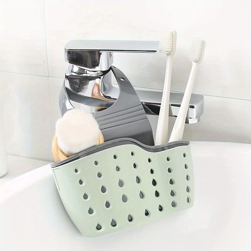 Adjustable Home Storage Drain Basket for Kitchen Sink, Hanging Soap Sponge Shelf Holder, Kitchen Accessories