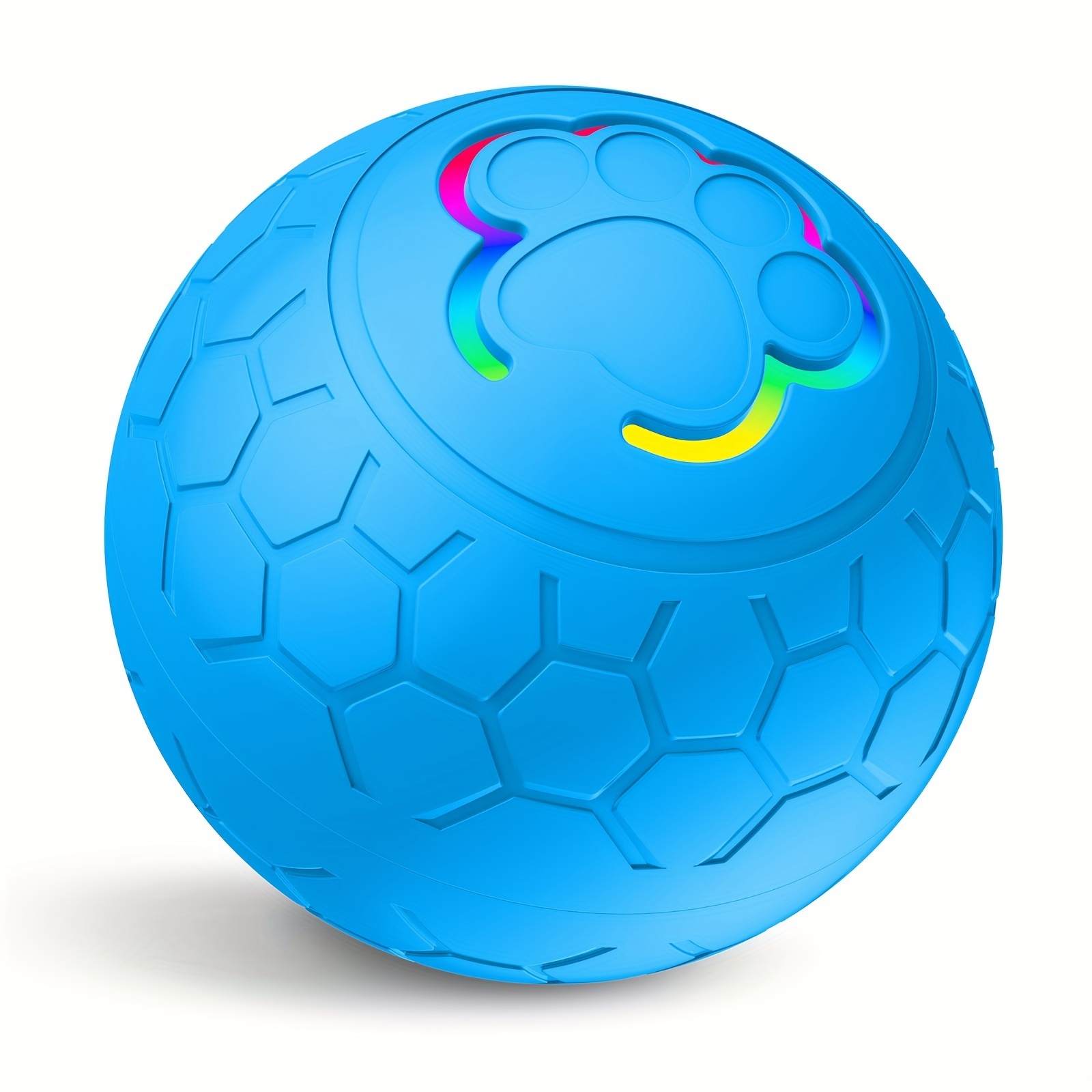 Smart Interactive Dog Toy Ball USB Rechargeable Automatic Rolling Pet Toy with RGB Lights for Active Dogs