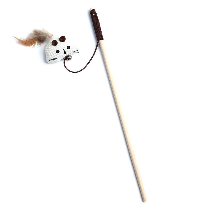 Interactive Feather Wand Toy for Cats - Colorful, Engaging Cat Teaser Wand, Perfect for Playful Kittens and Cats