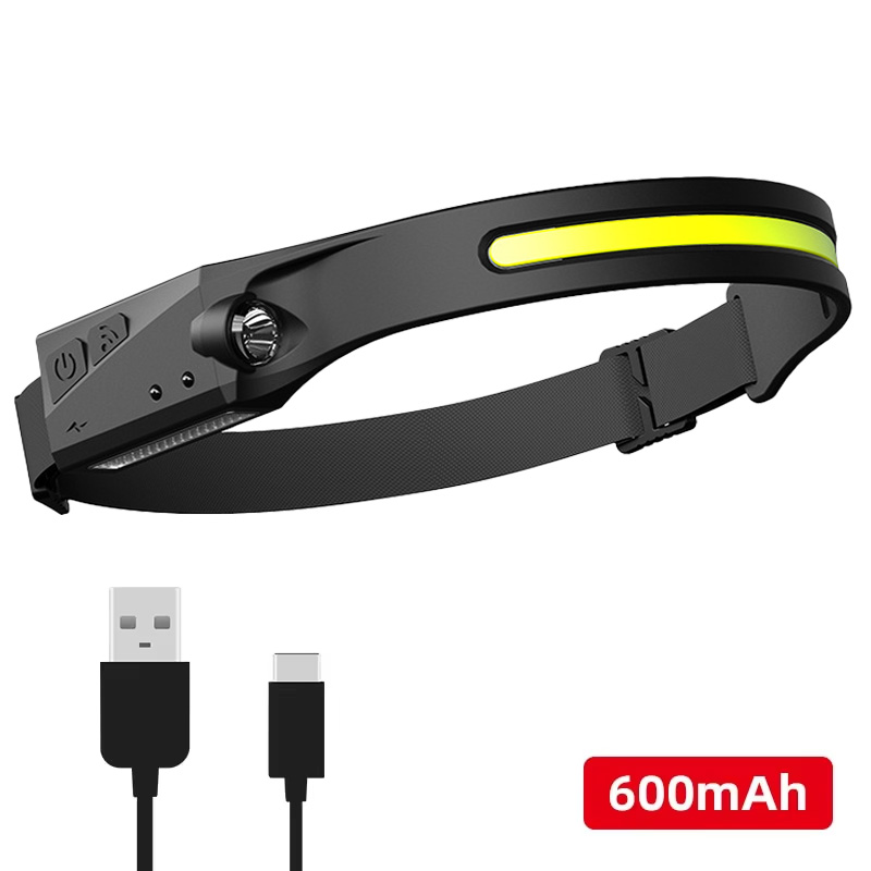 Induction Headlamp COB LED Sensor Head Lamp USB Rechargeable with Multiple Lighting Modes