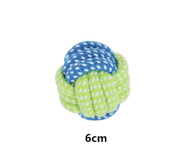 Interactive Cotton Rope Dog Toy  Ball and Toothbrush Chew for Small and Large Dogs