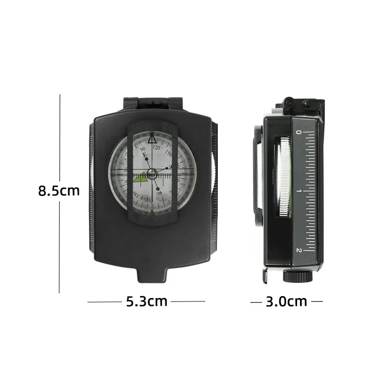 Tactical Survival Compass High Precision Metal Sight Compass with Luminous Dial for Outdoor Hiking, Climbing, and Geol