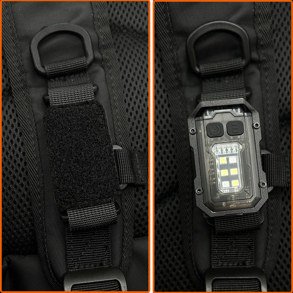 Portable Tactical Flashlight Mini LED Light with Hook Loop Plate for Hiking, Camping, and Safety Use