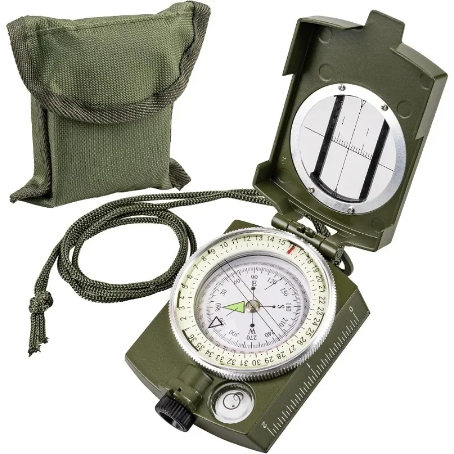 High Precision Tactical Compass Waterproof Survival Navigation Tool for Outdoor Hiking and Exploration