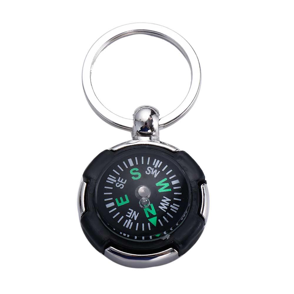 Mini Survival Compass Keychain with Carabiner Outdoor Emergency Tool