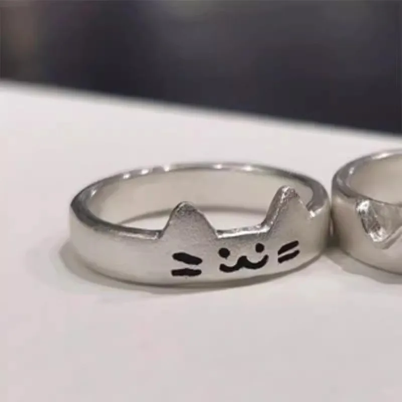 Romantic Couple Rings Set, Adjustable Couple Rings, Promise Jewelry Gift for Him and Her