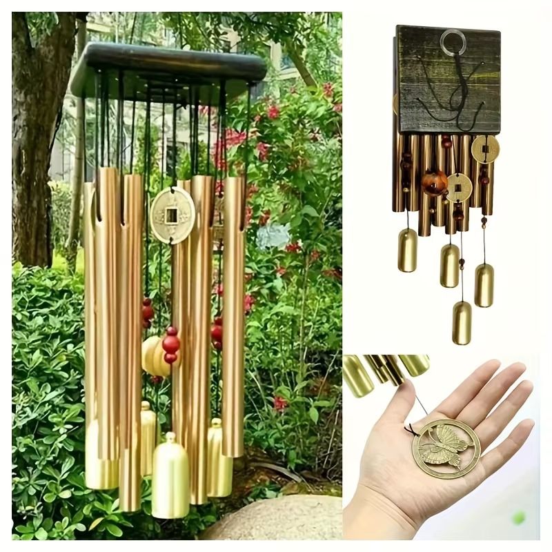 Heavy Duty Deep Tone Wind Chimes for Outdoor Gardens, Porches, Patios, and Calm Spaces