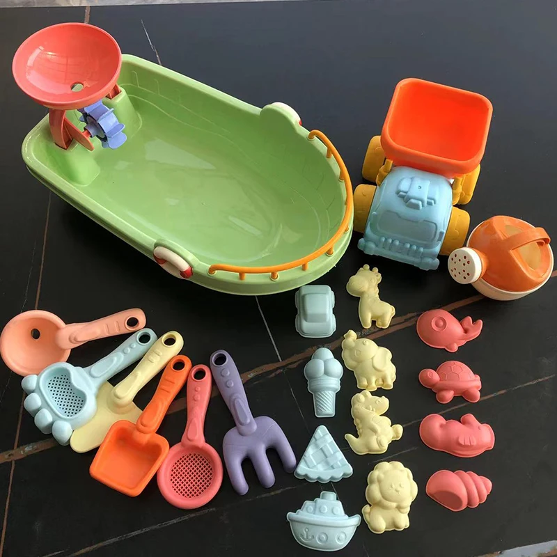 Kids Beach Sand Toy Set Bucket Shovel Kit for Outdoor Play and Summer Fun