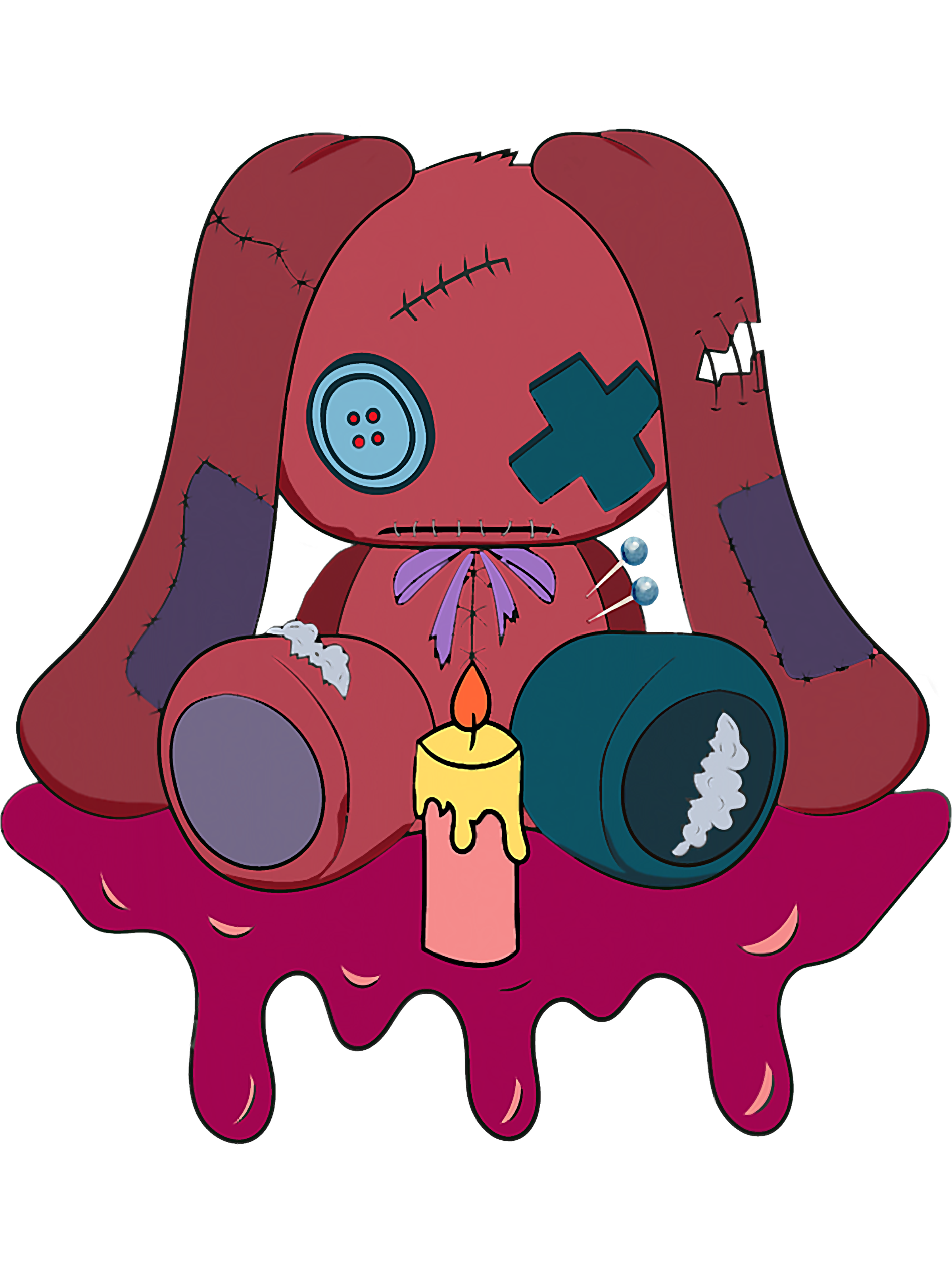 Rabbits Pastel Goth Creepy Cute Voodoo Rabbit Doll Aesthetic | Inspire ...